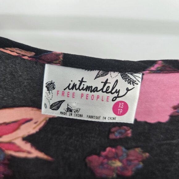 Intimately Free People Black Pink Lace Trapeze Voile Mini Slip Dress XS - Picture 7 of 12